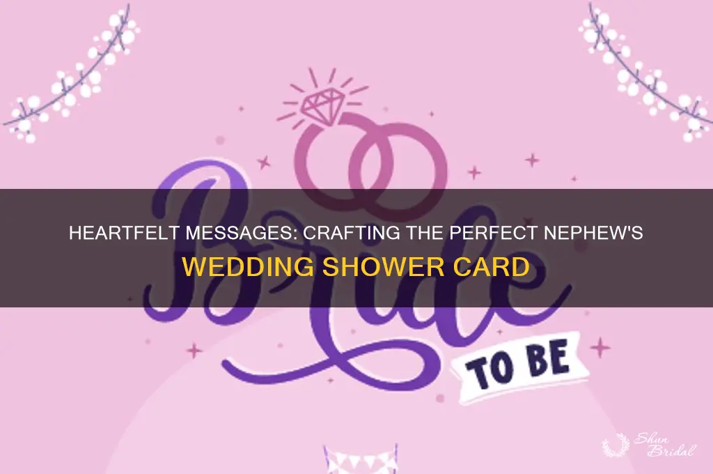 what to write in nephews wedding shower card