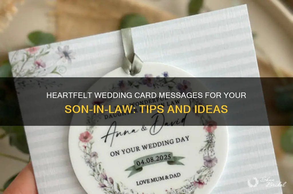 what to write in son in laws wedding card
