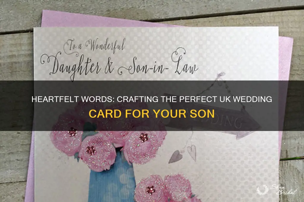 what to write in sons wedding card uk