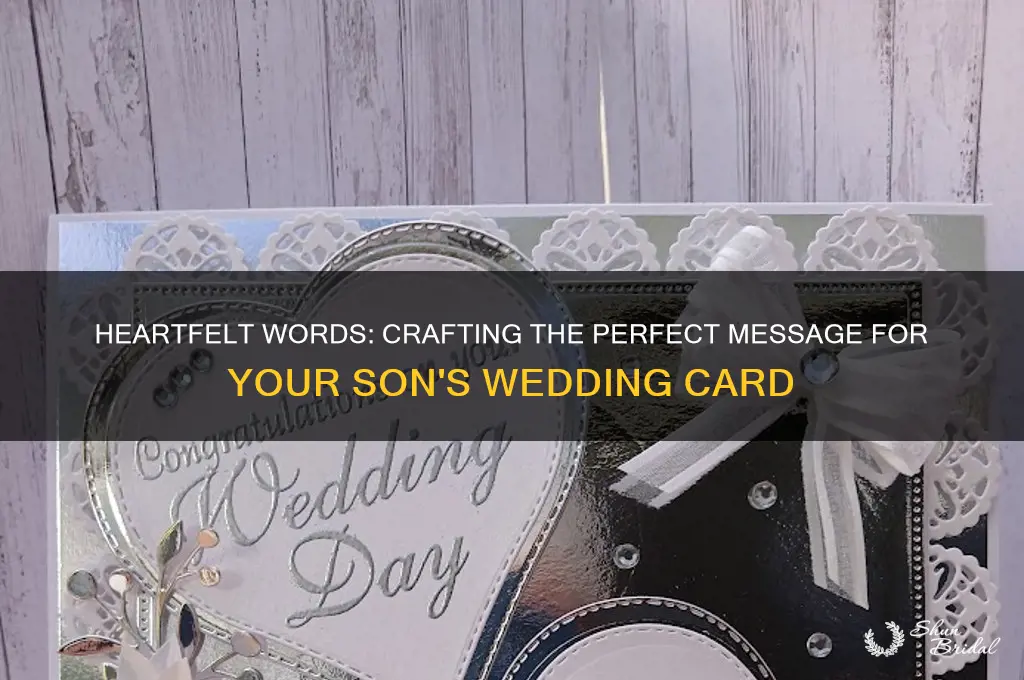 what to write in sons wedding card