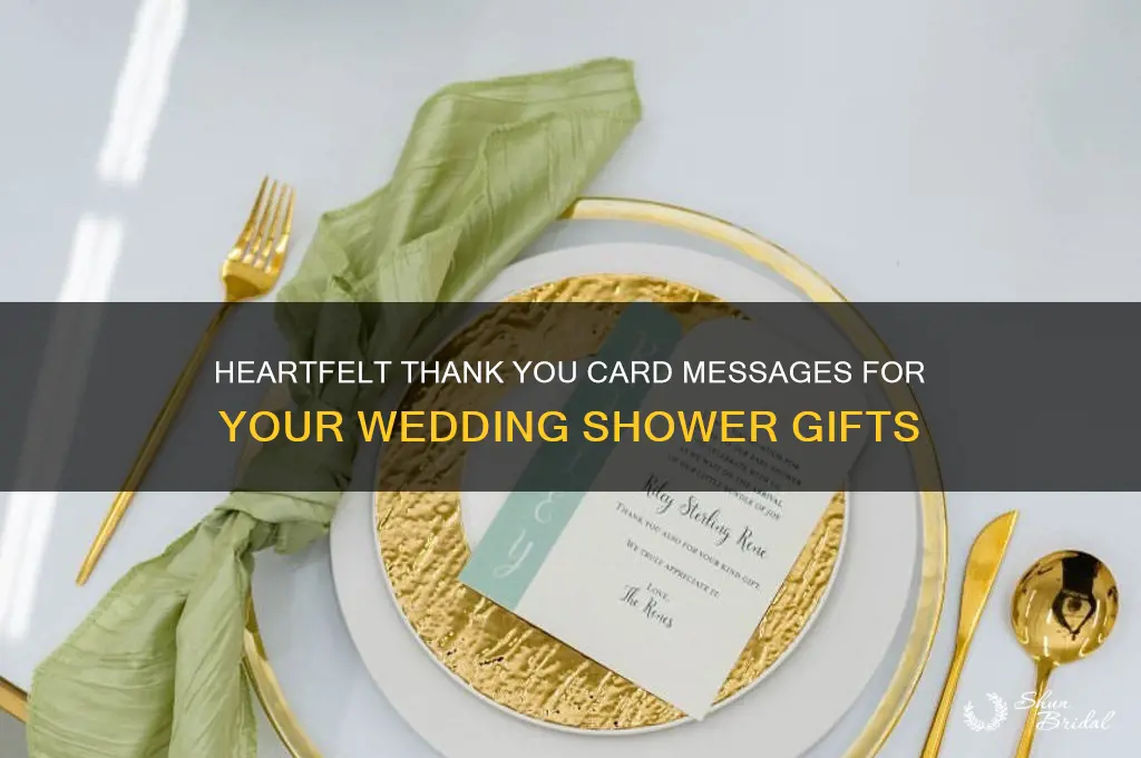what to write in thank you card for wedding shower