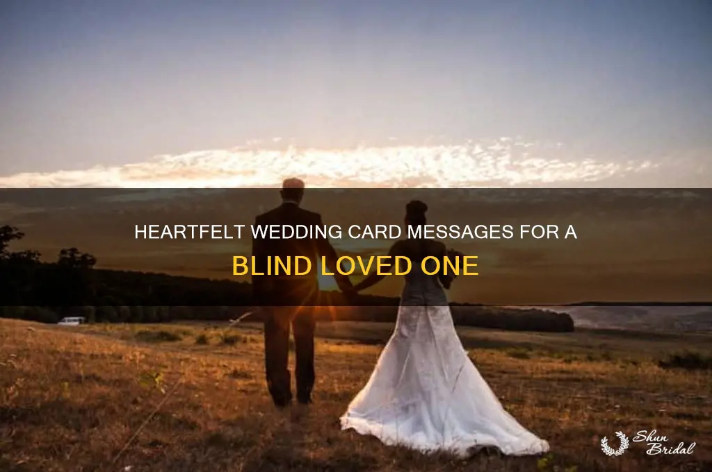 what to write in the wedding card for a blind