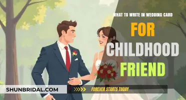 Heartfelt Wedding Card Messages for Your Childhood Friend: Tips & Ideas