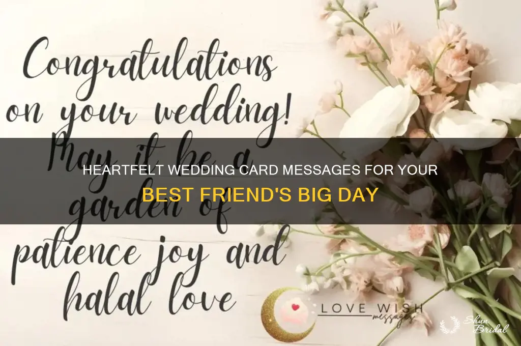 what to write in wedding card of close friend