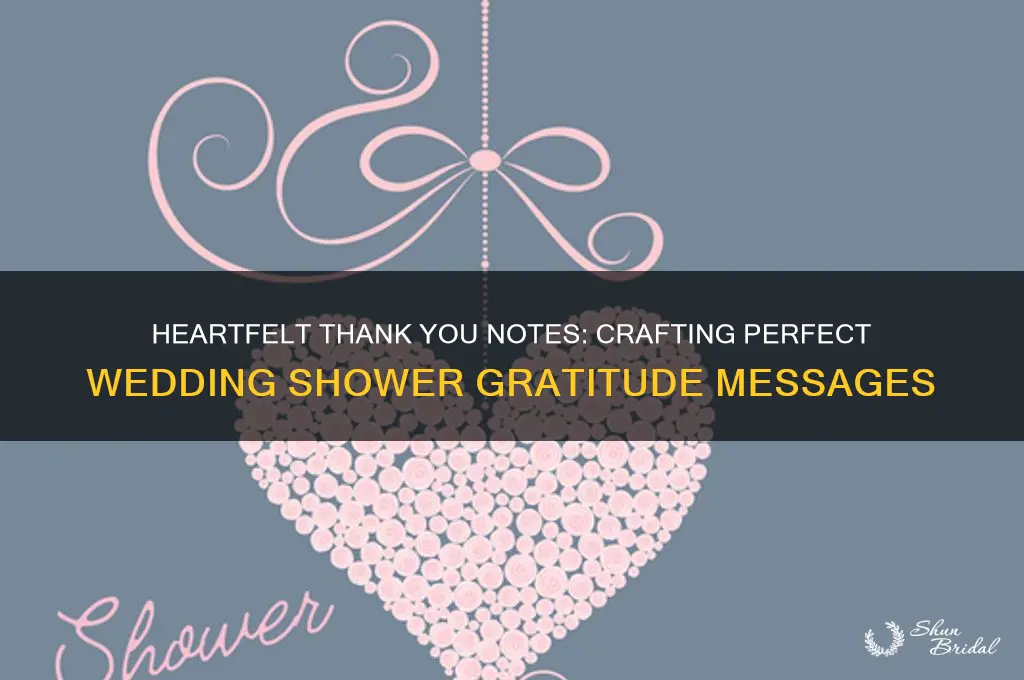 what to write in wedding shower thank you cards