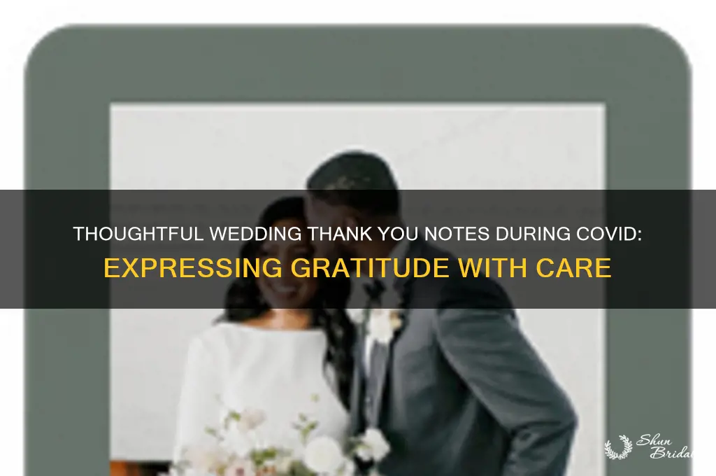what to write in wedding thank you cards covid