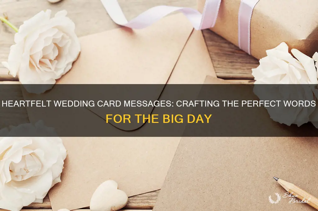 what to write inside a blank wedding card