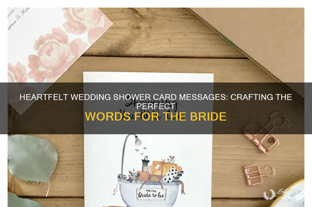 what to write inside a wedding shower card