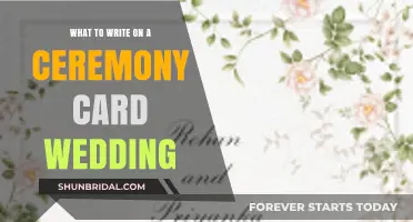 Crafting the Perfect Ceremony Card: Wedding Wording Ideas & Tips
