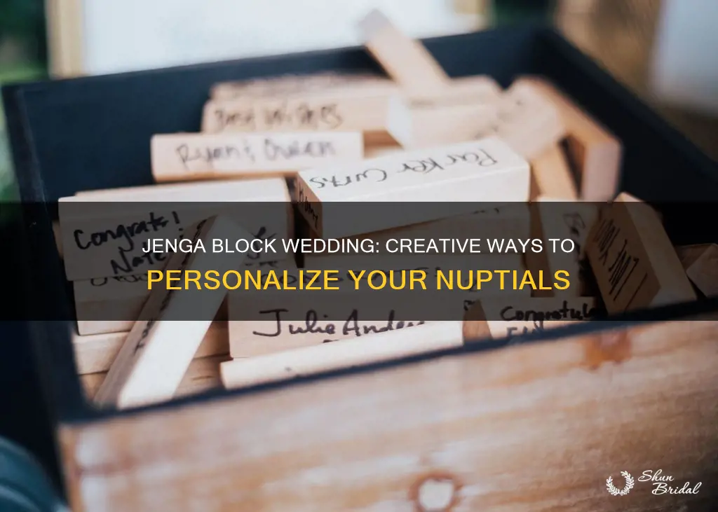 what to write on a jenga block wedding