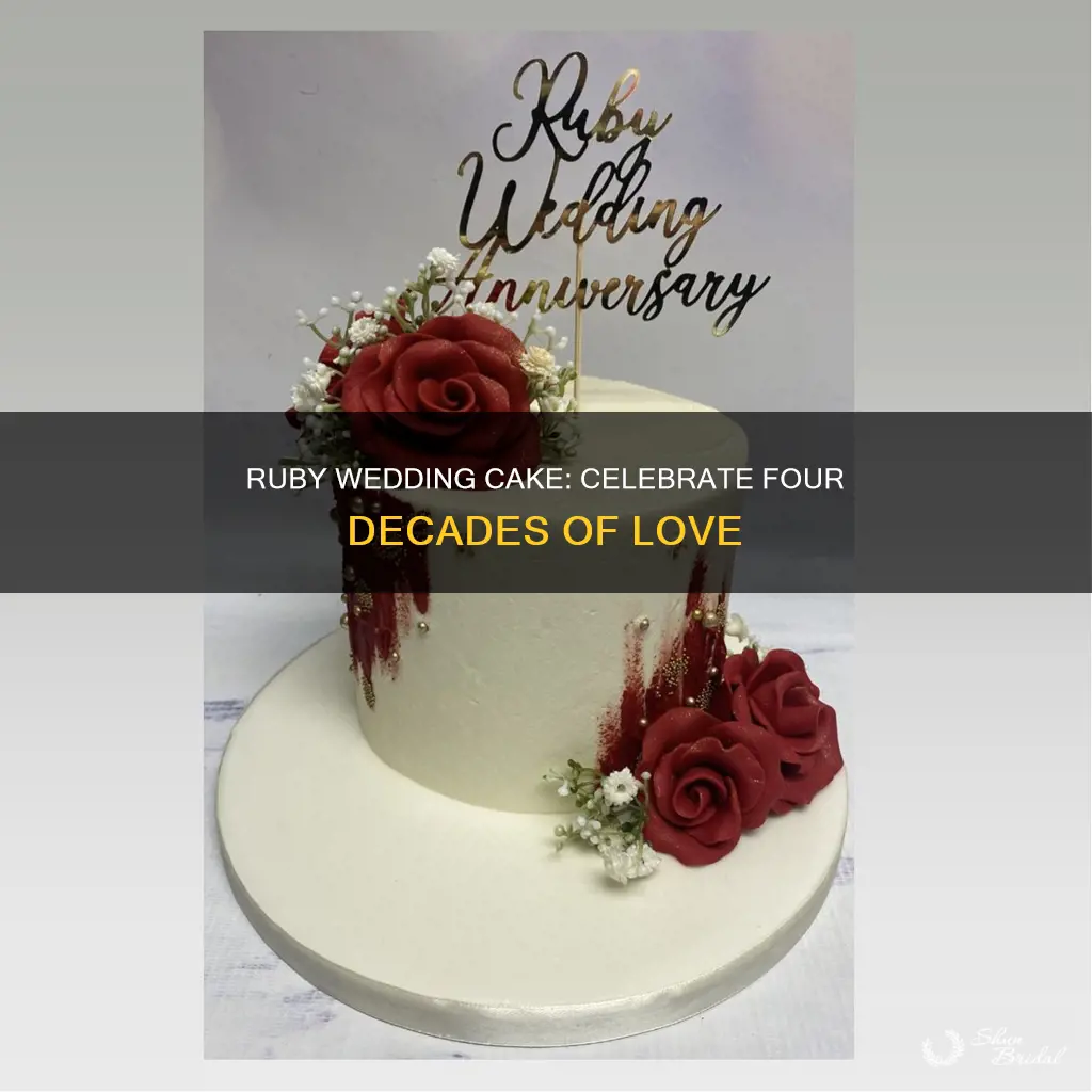 what to write on a ruby wedding cake