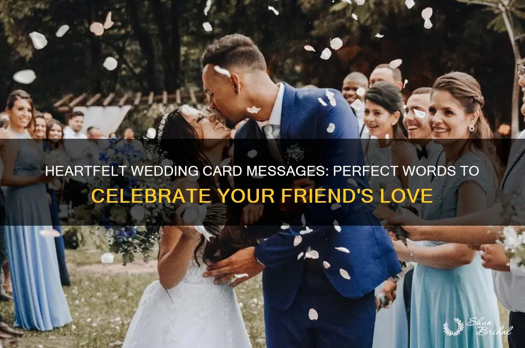 what to write on a wedding card for a friend
