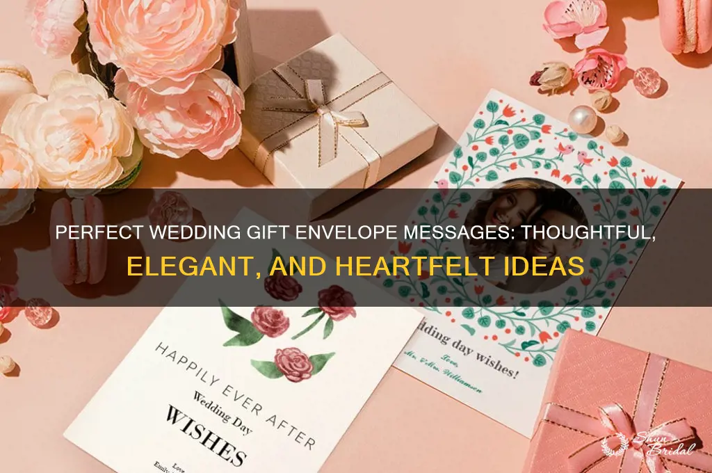 what to write on a wedding gift envelope