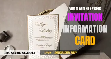 Wedding Invitation Information Card: What to Include