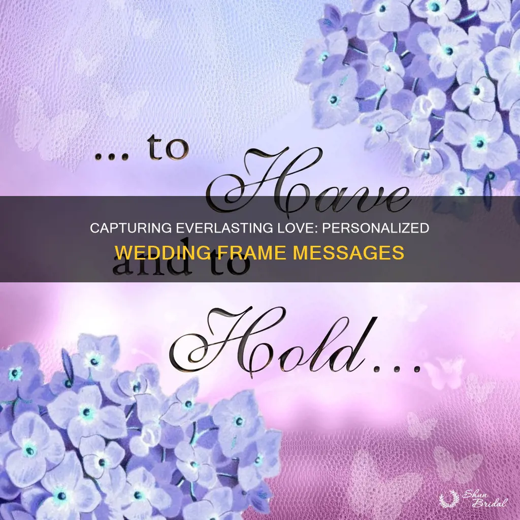 what to write on a wedding picture frame