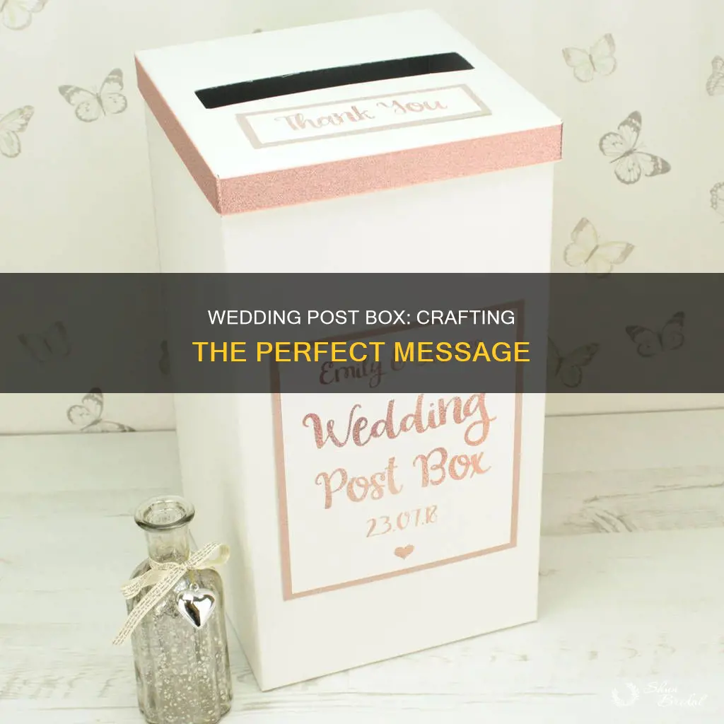 what to write on a wedding post box