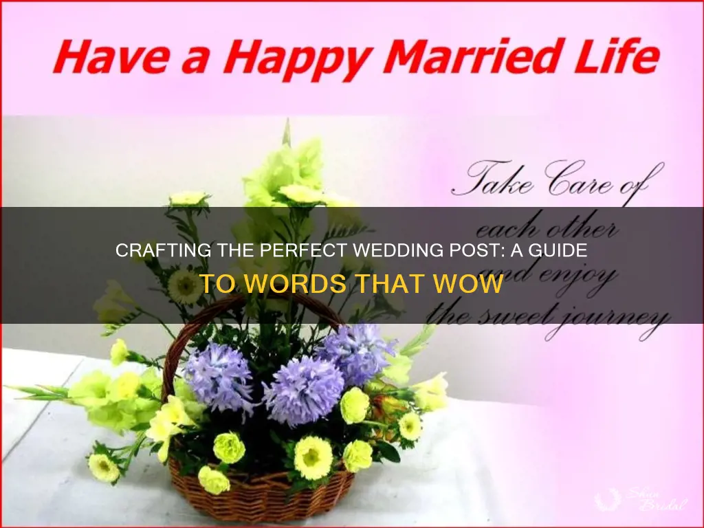 what to write on a wedding post