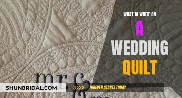 The Everlasting Bond: Crafting a Wedding Quilt Message