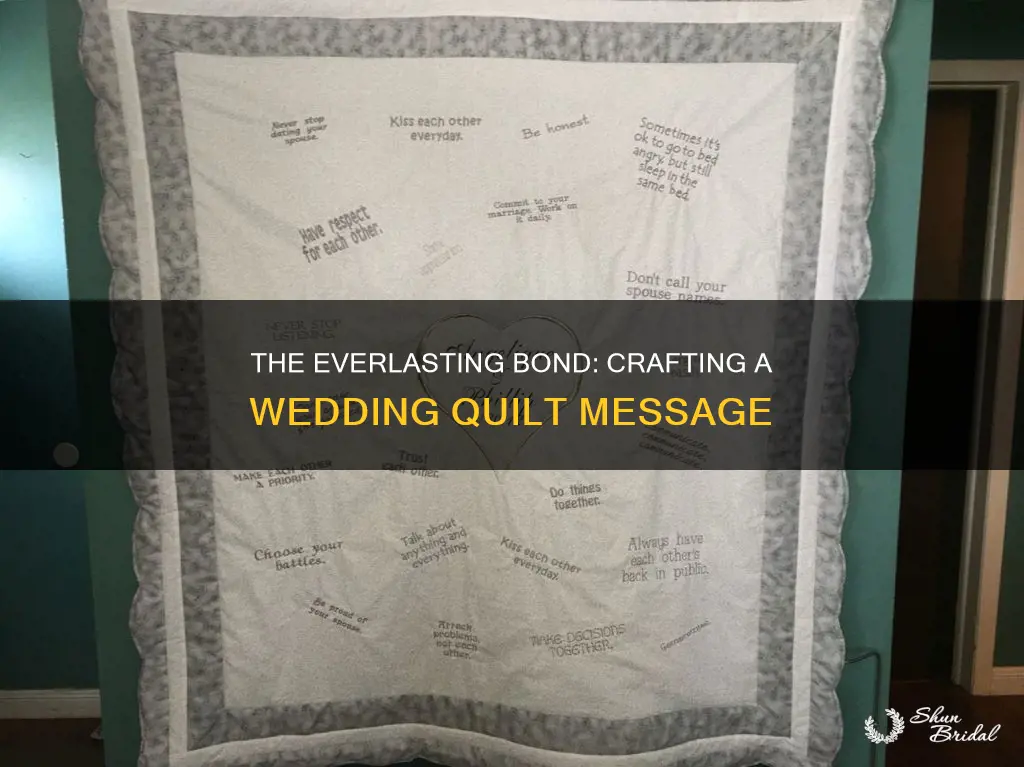 what to write on a wedding quilt