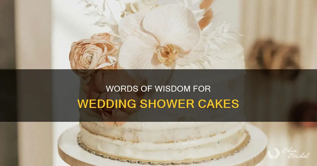 what to write on a wedding shower cake