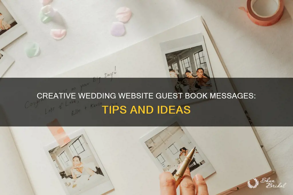 what to write on a wedding website guest book