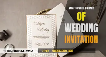 Wedding Invitation Etiquette: What to Write on the Back