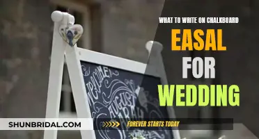 Chalking Up the Perfect Wedding: Creative Chalkboard Easel Ideas