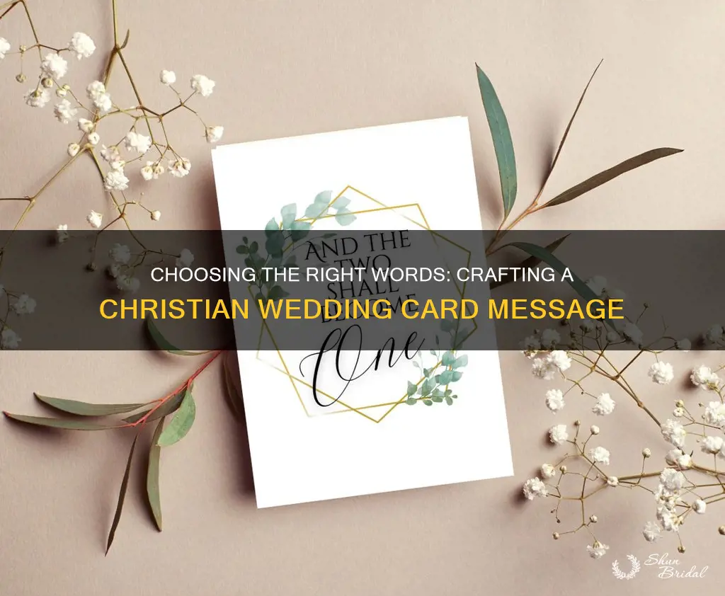 what to write on christian wedding xard