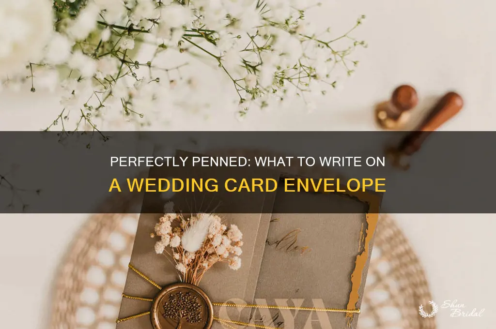 what to write on envelope of wedding card