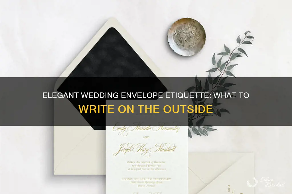 what to write on outside of wedding gift envelope