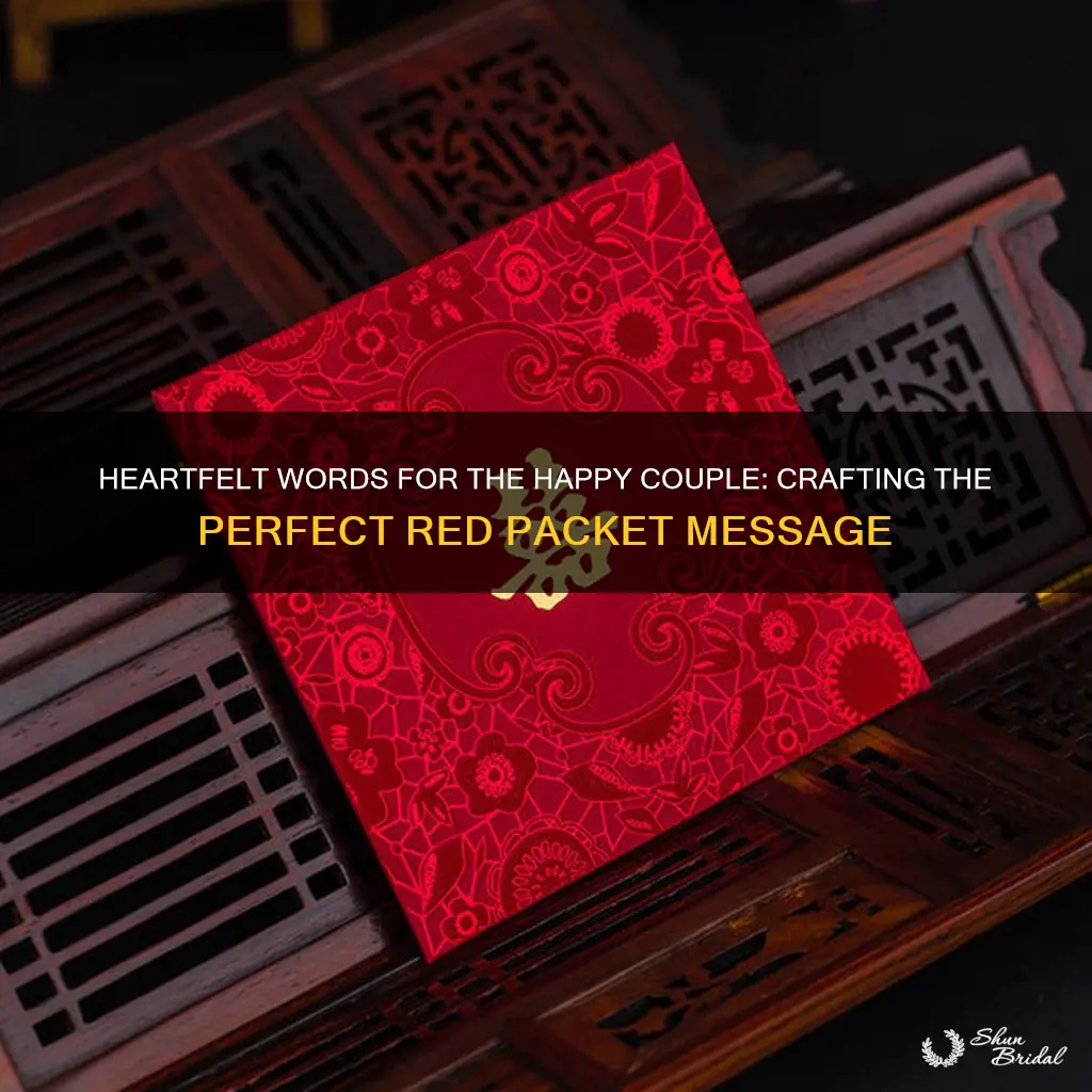 what to write on red packet for wedding