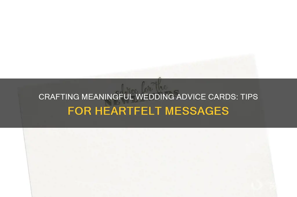 what to write on wedding advice cards