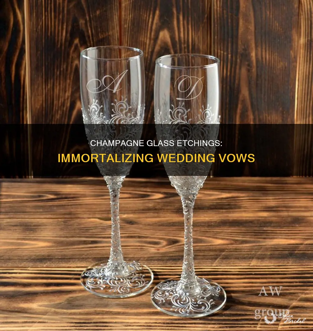 what to write on wedding champagne glasses