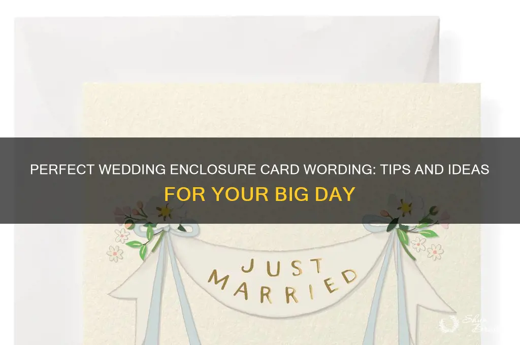 what to write on wedding enclosure card