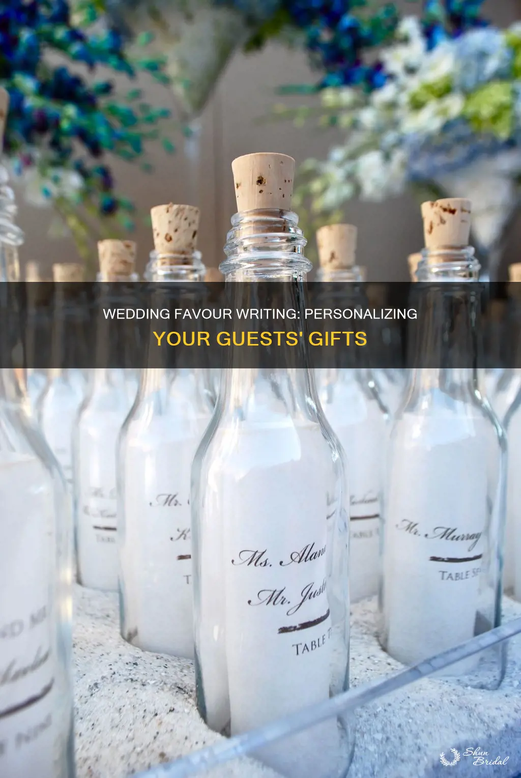 what to write on wedding favours