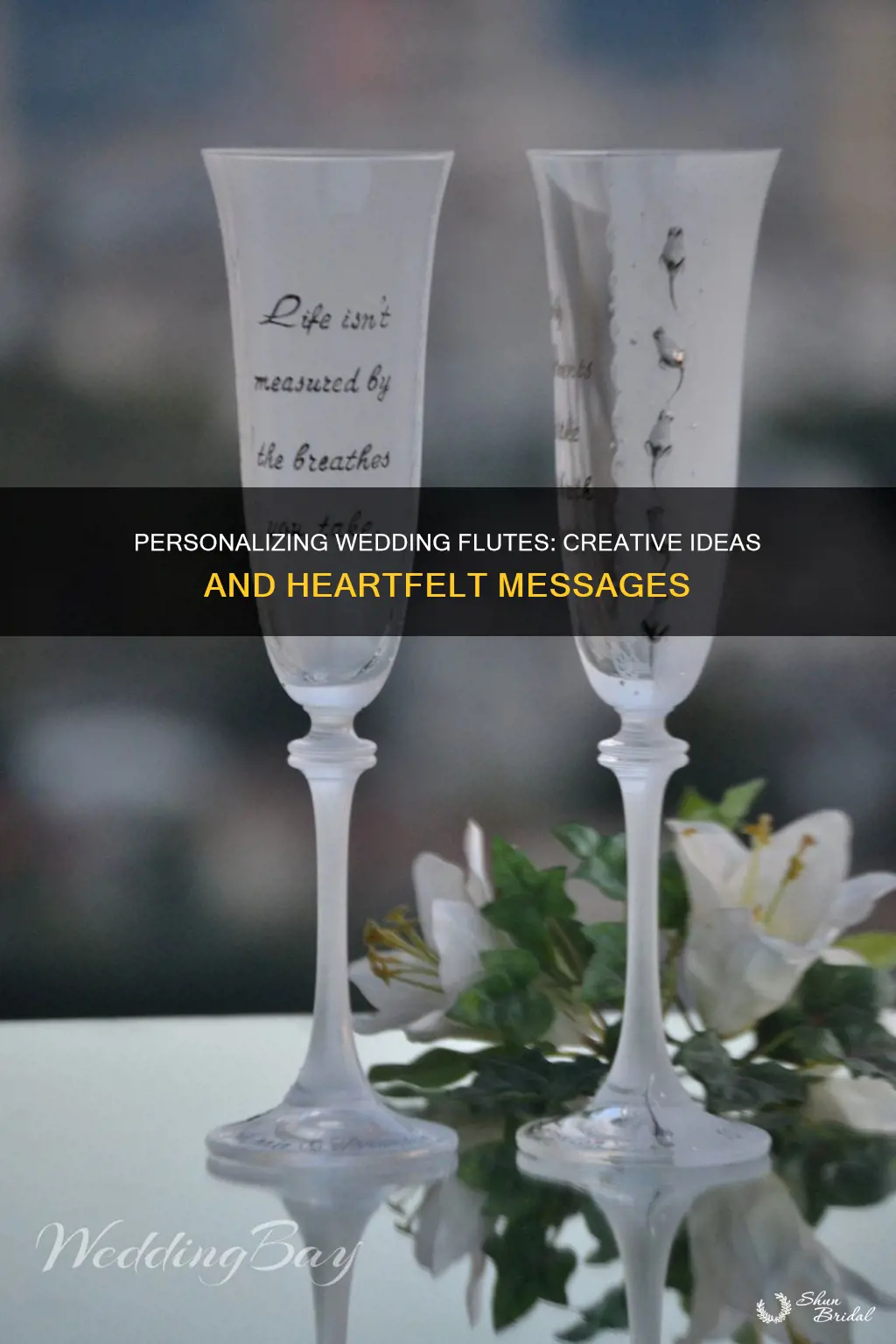 what to write on wedding flutes