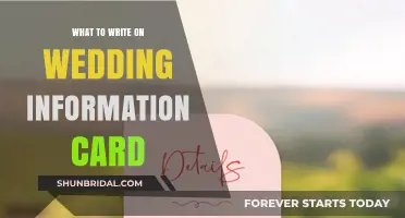 Crafting the Perfect Wedding Information Card: Essential Details and Tips
