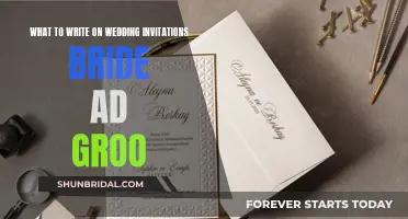 Wedding Invitation Wording: Bride and Groom Edition