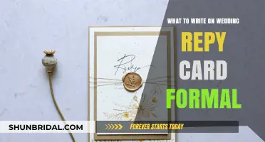 Crafting Elegant Wedding Reply Card Messages: Formal Etiquette Guide
