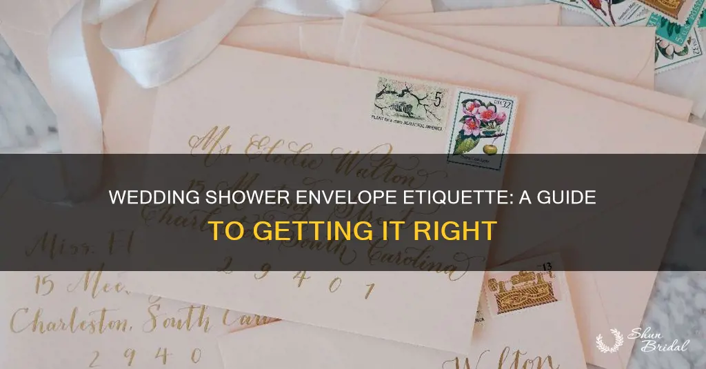 what to write on wedding shower envelope