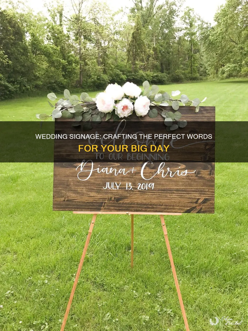 what to write on wedding signs