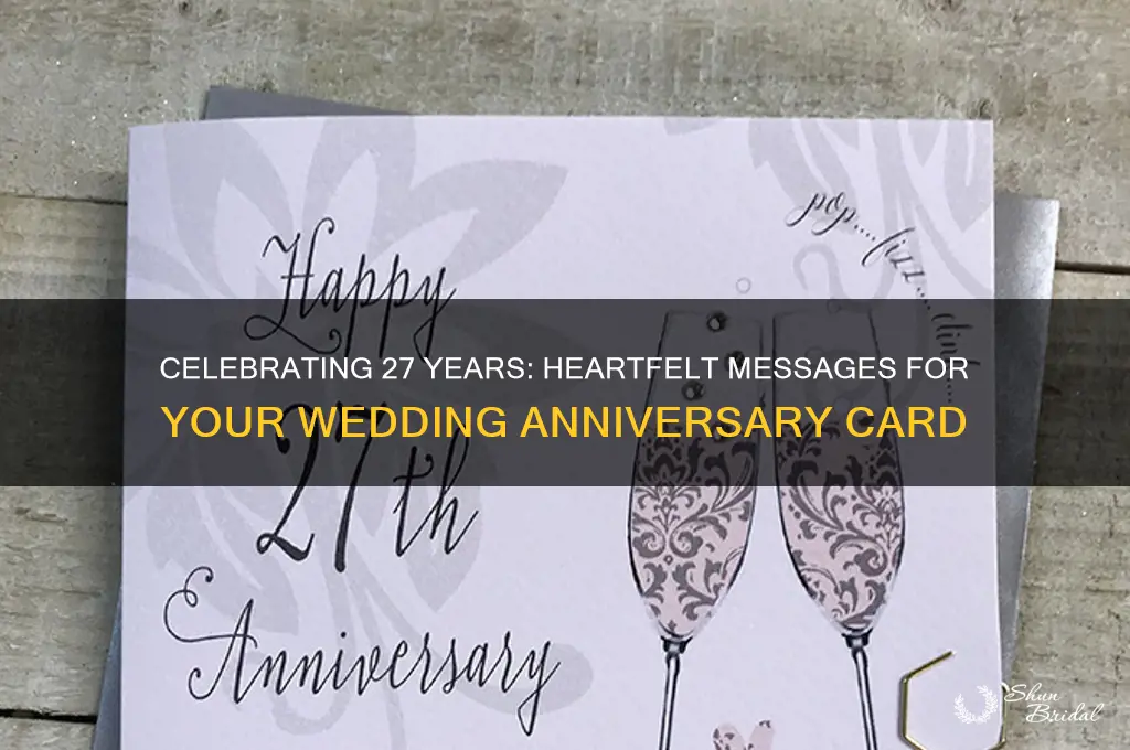 what to write on your 27th wedding anniversary card