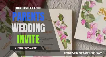 The Perfect Words for Your Parent's Wedding Invite