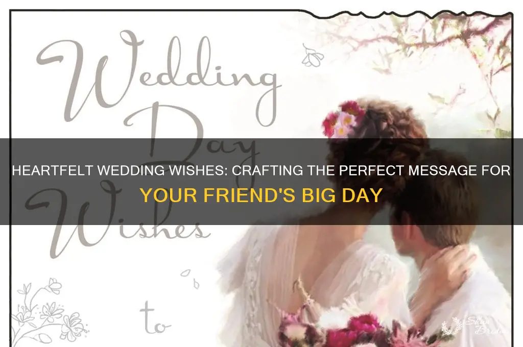 what to write to a friend on her wedding day