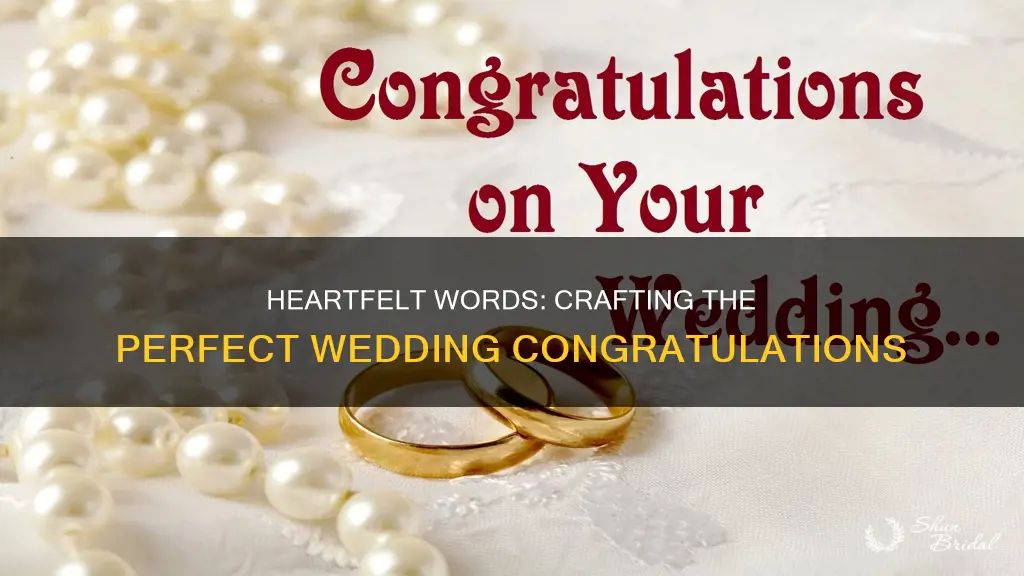 what to write to congratulate wedding