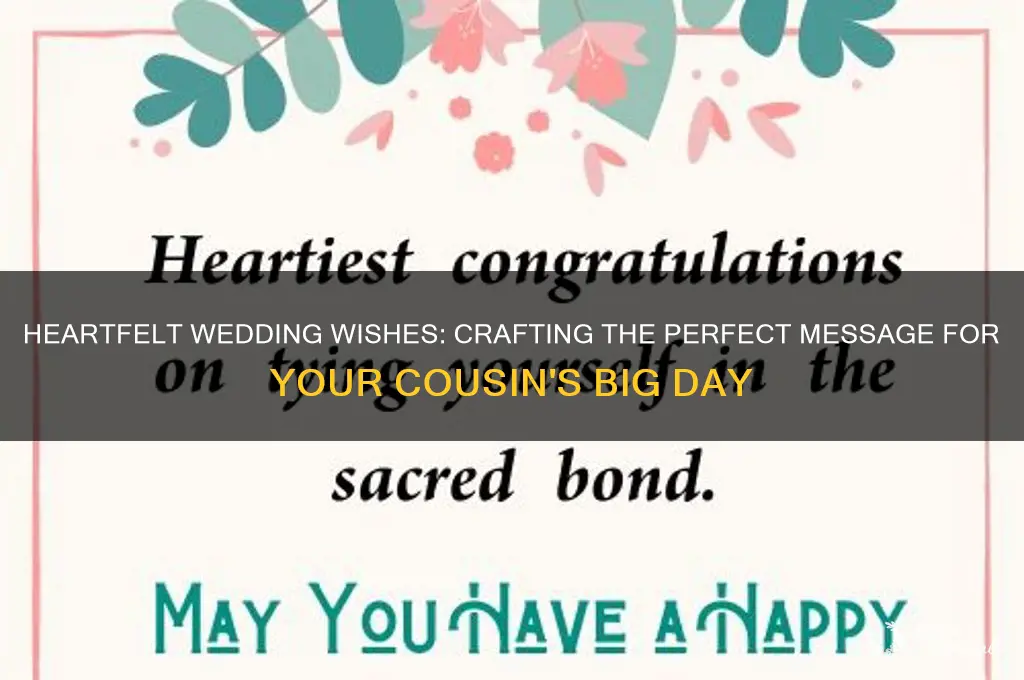 what to write to cousin on her wedding day