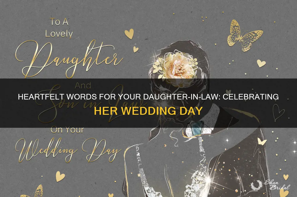 what to write to daughter in law on wedding day