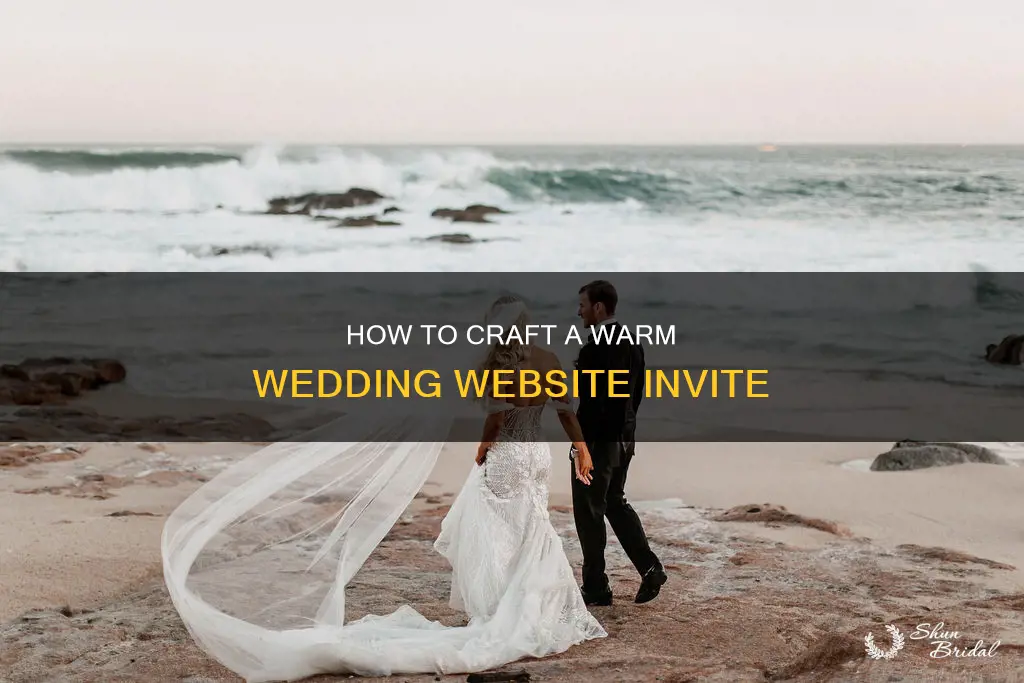 what to write to invite guest to wedding website