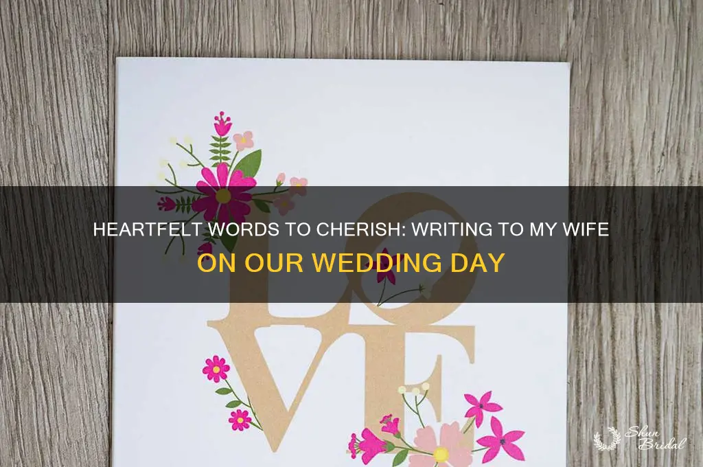 what to write to my wife on our wedding day