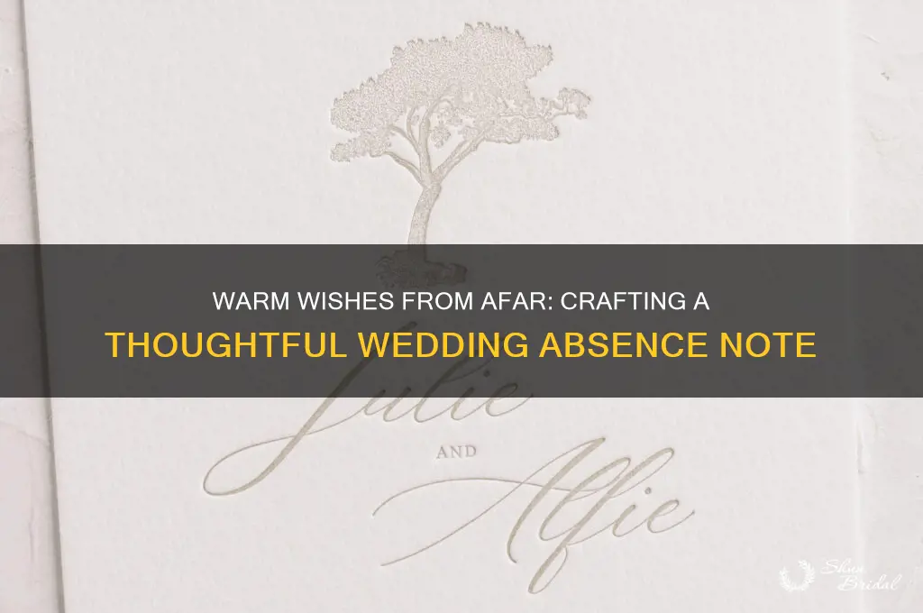 what tonsay in card when cant attend wedding